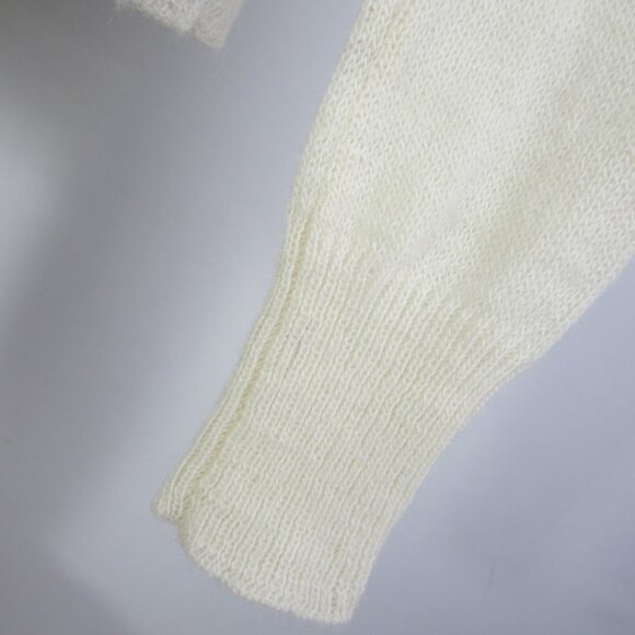 J Crew Women XXS Ivory LS Boyfriend Cardigan Sweater Rhinestone Buttons Alpaca - Picture 10 of 10